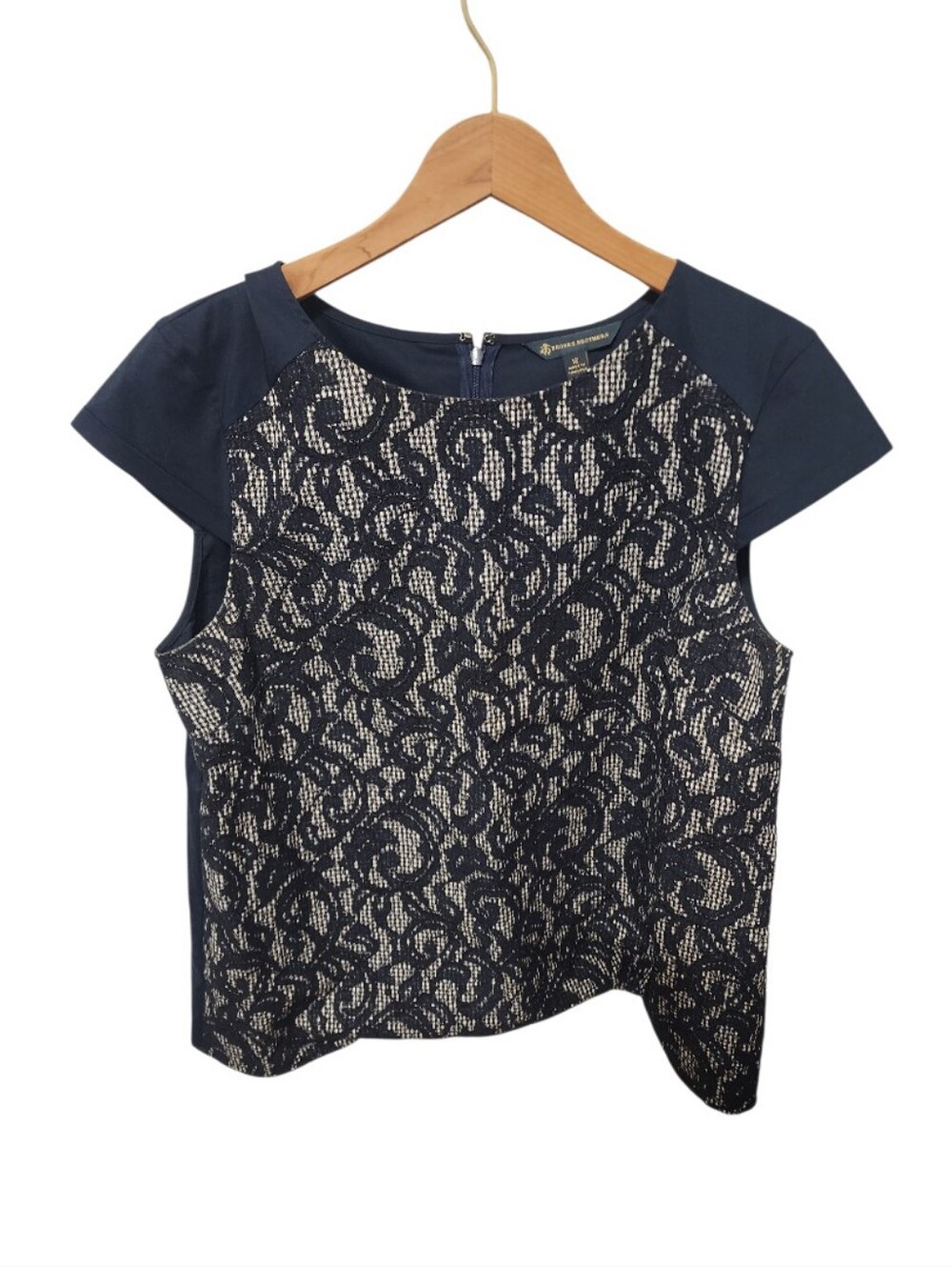 Brooks Brothers Lace Front Blouse